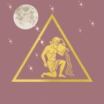 "Illustration symbolique de la Pleine Lune en Verseau du 9 août 2025 – un Verseau verse les ondes du ciel dans la matière, avec la lune – Karen Guille, astrologue et thérapeute."